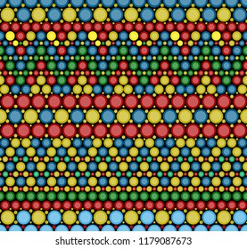 Australian dot pattern. Australian aboriginal geometric art concentric circles seamless pattern