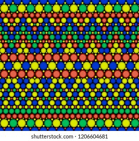 Australian dot pattern. Australian aboriginal geometric art concentric circles seamless pattern