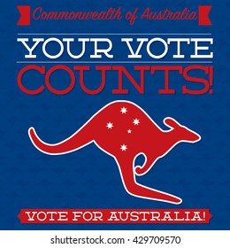 Australian Election card in vector format.