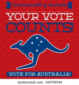 Australian Election card in vector format.