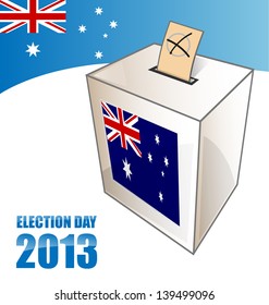 australian election day background with urn