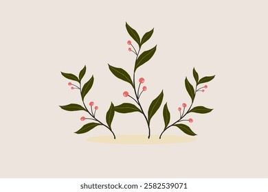 Australian eucalyptus sprig icon Delicate plant for bouquets vector