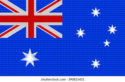 Australian flag embroidery design pattern .