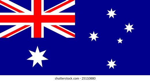 Australian flag with exact dimensions and colors