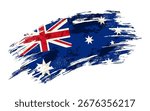 Australian flag grunge brushstroke texture background. Vector illustration.