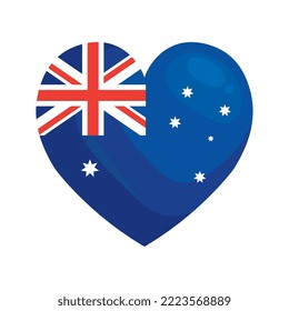 australian flag in heart icon