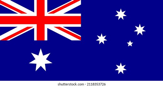 Australian flag. Horizontal poster. The official national holiday of Australia is January 26th. Vector.