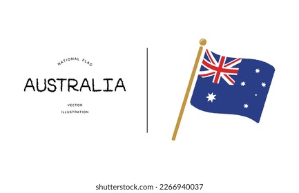 Australian flag icon vector illustration