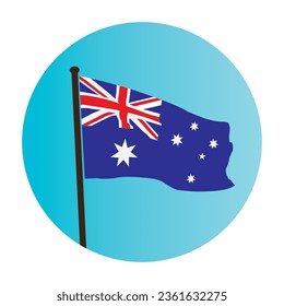 Diseño del logotipo del vector del icono de la bandera australiana