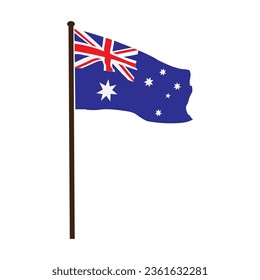 Diseño del logotipo del vector del icono de la bandera australiana