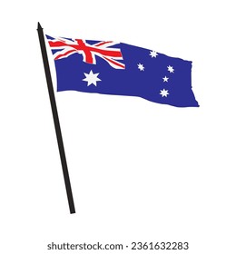 Australian flag icon vector logo design