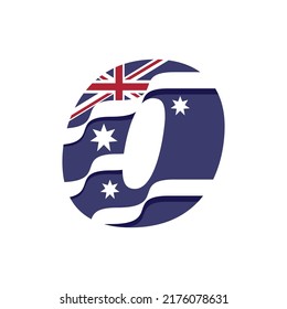 Australian Flag Logo Design Vector Template Stock Vector (Royalty Free ...