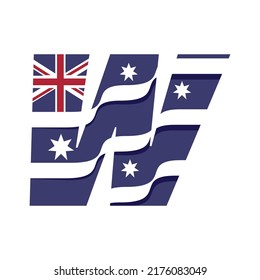 Australian Flag Logo Design Vector Template Stock Vector (Royalty Free ...