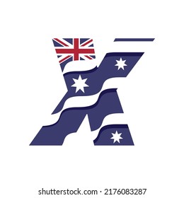 Australian Flag Logo Design Vector Template Stock Vector (Royalty Free ...