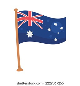 australian flag in pole icon