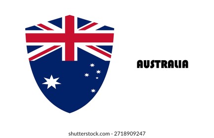 Bandeira australiana em forma de escudo (emblema)