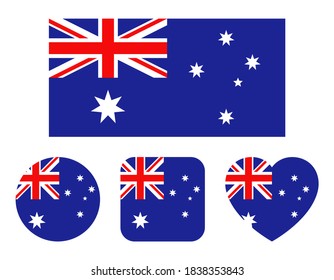 Australian flag variation set (no border)