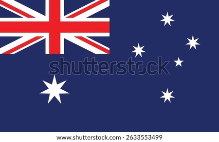 Australian flag vector design. National flag illustration.