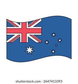 ilustração de elemento de ícone de vetor de bandeira australiana 
