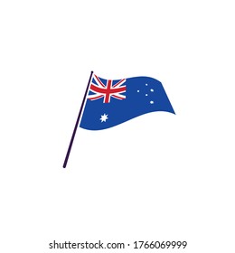 australian flag vector icon illustration design template