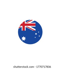 australian flag vector icon illustration design template