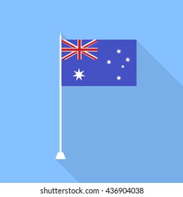 Australian flag. Vector illustration .