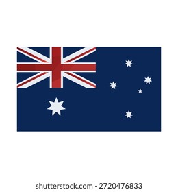 Bandeira australiana em vetor sobre fundo branco
