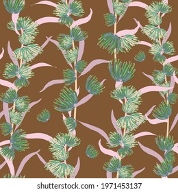 Australian Floral Pattern, Bottle Brush Australian Native Flower repeat pattern perfect for fabrics, upholstery, wallpaper backgrounds, and Labeling and branding