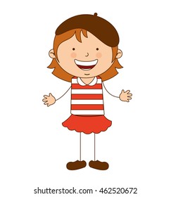 australian girl character icon vector illustration design