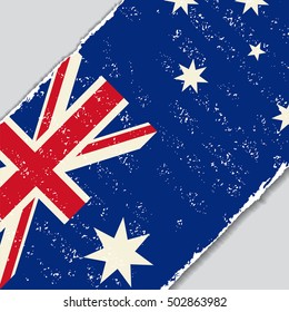 Australian grunge flag diagonal background. Vector illustration.