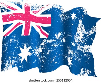 Australian grunge flag. Eps10