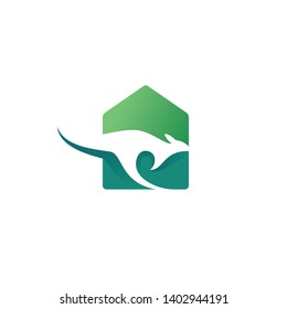 Australian Home icon flat logo