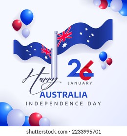 australian independence day celebration design. January 26th. known as Founding Day, Survival Day, Colonial Day. First Fleet landing