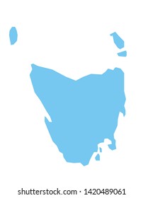 Australian island state Tasmania map