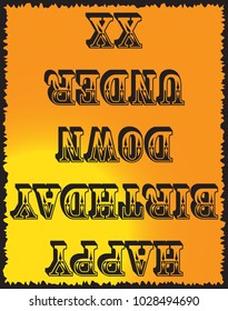 An Australian joke birthday greeting card background