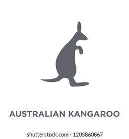 Australian kangaroo icon. Australian kangaroo design concept from Australia collection. Simple element vector illustration on white background.