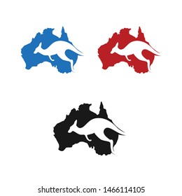 Australian Kangaroo logo design icon