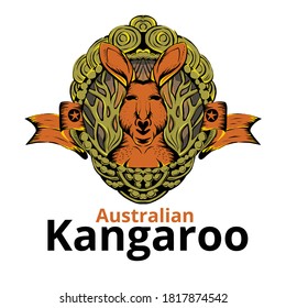 Australian Kangaroo Logo Vector Eps10