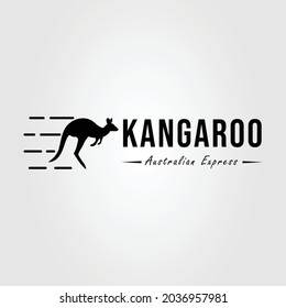 australian kangaroo or australian shipping delivery logo vector illustration design