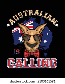 Australian Kangaroo T shirt Design