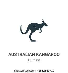 Australian kangaroo vector icon on white background. Flat vector australian kangaroo icon symbol sign from modern culture collection for mobile concept and web apps design.