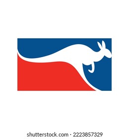 australian kangaroo vector logo icon sign