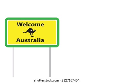 Australian kangaroos with trees and birds flying.. Silhouette animals and trees