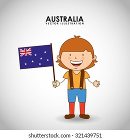 australian kid design, vector illustration eps10 graphic 