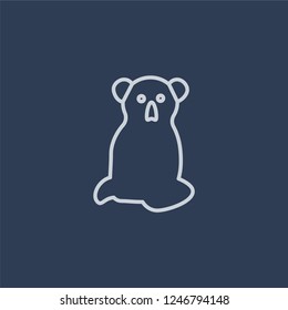 Australian Koala icon. Australian Koala linear design concept from Australia collection. Simple element vector illustration on dark blue background.