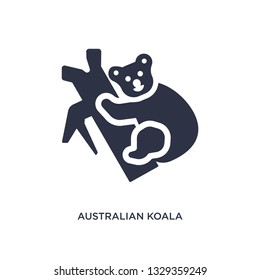 australian koala icon. Simple element illustration from culture concept. australian koala editable symbol design on white background. Can be use for web and mobile.
