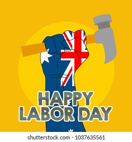 Australian Labor Day Illustration Stock Vector (Royalty Free ...