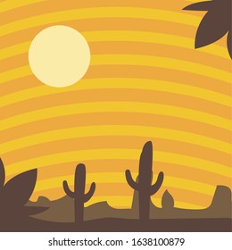 Australian landscape. card of desert landscape. vector illustration design.