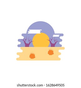 Australian landscape design, Nature element earth eco ecology conservation bio environment and outdoor theme Vector illustration