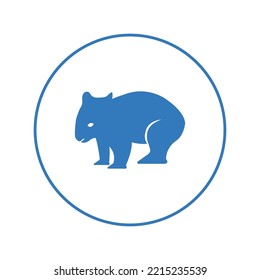 Australian Mammal Baby Wombat Icon | Circle Version Icon |